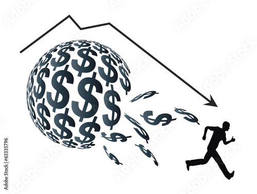 Illustration: Financial Bubble with sudden drop in prices Financial Bubble with sudden drop in prices