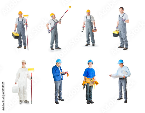 Photo: set of workers set of workers