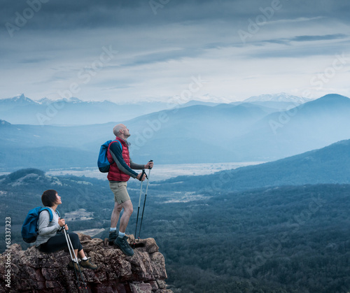 Photo: couple hiking couple hiking