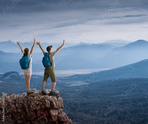 Photo: couple hiking couple hiking