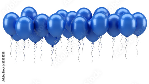 Illustration: Blue party balloons Blue party balloons