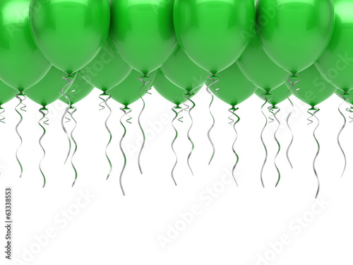 Illustration: Green party balloons Green party balloons