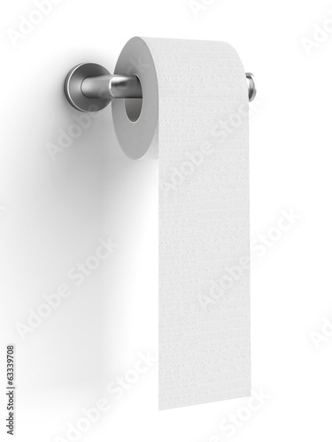 Illustration: toilet paper on holder toilet paper on holder