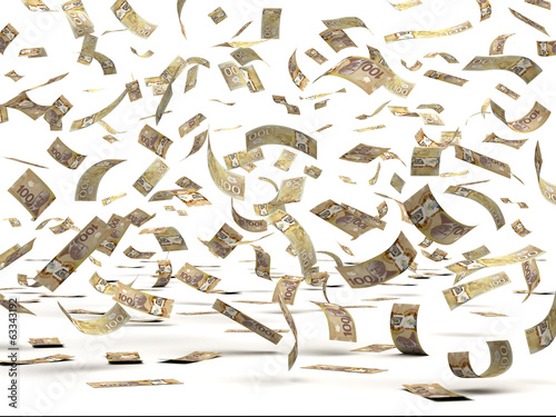 Illustration: Flying Canadian Dollars Flying Canadian Dollars