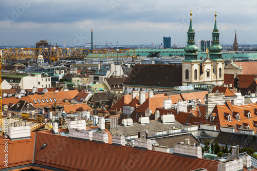 Photo: Vienna, Austria. View of the city from the Cathedral of St Stefa Vienna, Austria. View of the city from the Cathedral of St Stefa