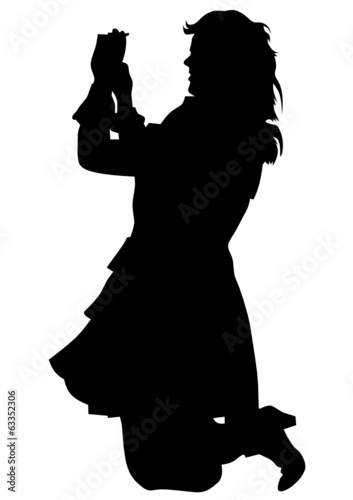 Vector: Women with photo camera Women with photo camera