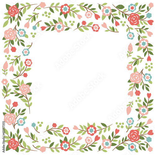 Vector: floral frame with place for your text floral frame with place for your text
