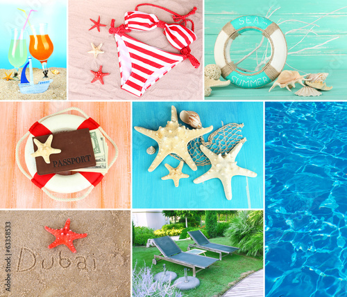 Photo: Collage of photos summer holiday Collage of photos summer holiday