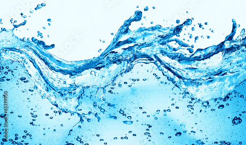 Photo: blue water splash isolated blue water splash isolated