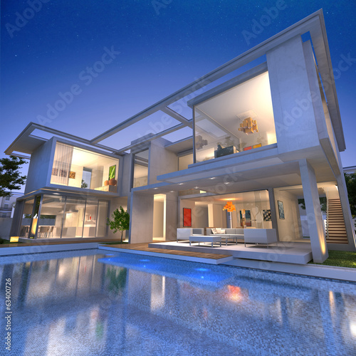 Photo: Contemporary house with pool N3 Contemporary house with pool N3