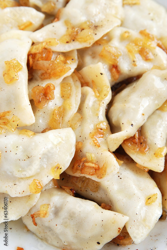 Photo: Dumplings with meat and fried onions Dumplings with meat and fried onions
