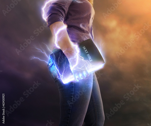 Illustration: Powerful Bible. Powerful Bible.