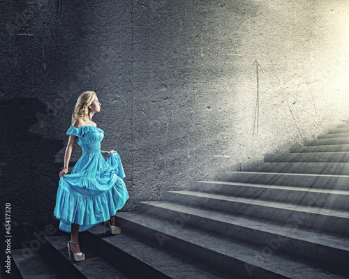 Photo: Lady in blue Lady in blue