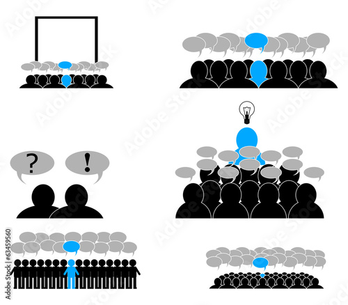 Vector: Icons set "Leader in the team" Icons set "Leader in the team"