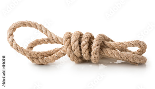 Photo: Coil of rope isolated Coil of rope isolated