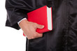 Male Judge Holding Statute Book Male Judge Holding Statute Book