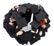 Graduate students standing in circle Graduate students standing in circle