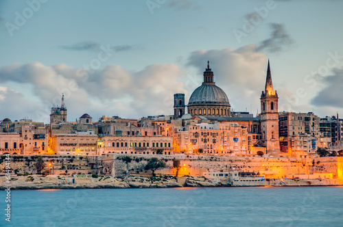 Photo: Valletta seafront skyline view, Malta Valletta seafront skyline view, Malta