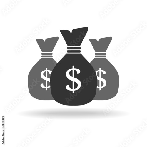 Vector: Money bag icon - vector illustration Money bag icon - vector illustration