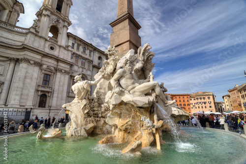 Photo: Fountain of The Four Rivers, Rome Fountain of The Four Rivers, Rome