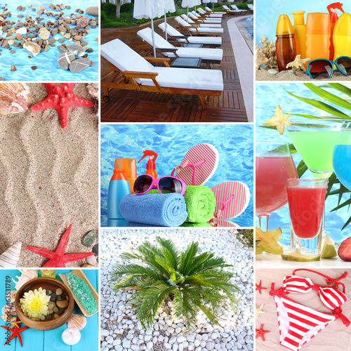 Photo: Collage of photos summer holiday Collage of photos summer holiday