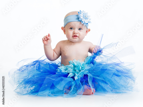Photo: pretty baby girl weared tutu skirt pretty baby girl weared tutu skirt