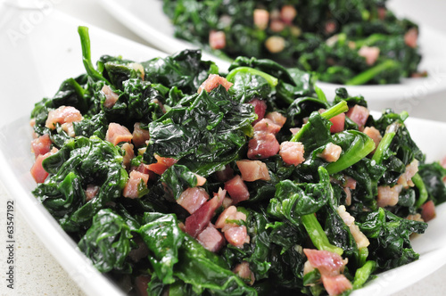 Photo: spanish espinacas con jamon, spinach with ham spanish espinacas con jamon, spinach with ham