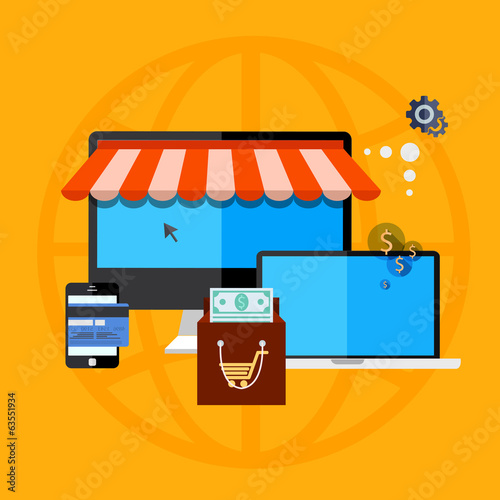 Vector: Vector flat modern icons on sample background. Vector flat modern icons on sample background.