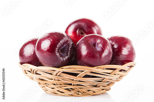 Photo: plums isolated on white plums isolated on white
