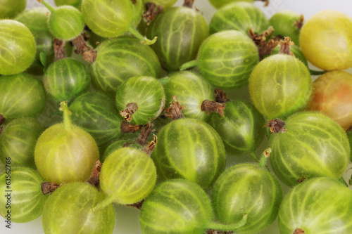 Photo: Green gooseberry close-up Green gooseberry close-up