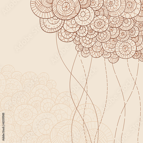 Vector: Monochrome abstract hand drawn background Monochrome abstract hand drawn background