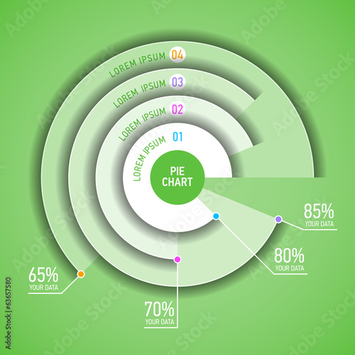 Vector: Pie chart infographic template Pie chart infographic template