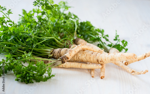 Photo: Parsley roots Parsley roots