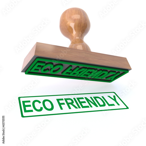 Illustration: 3d Eco friendly stamp 3d Eco friendly stamp