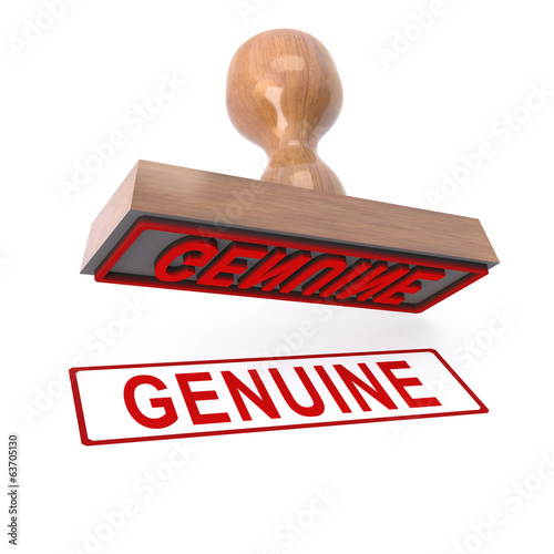 Illustration: 3d Genuine stamp 3d Genuine stamp