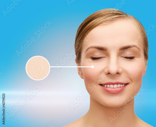 Photo: face of beautiful woman with closed eyes face of beautiful woman with closed eyes