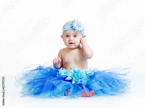 Photo: pretty baby girl weared tutu skirt pretty baby girl weared tutu skirt