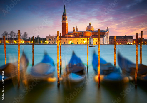  Sunset in Venice. Italy