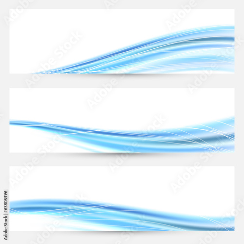 Vector: Blue wave business cards collection Blue wave business cards collection