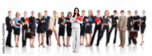 Photo: Business woman and people group. Business woman and people group.