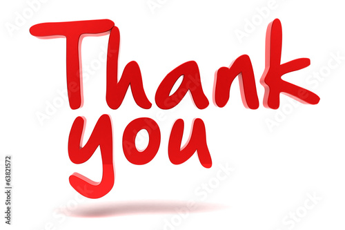 Illustration: Thank you handwritten 3d Thank you handwritten 3d