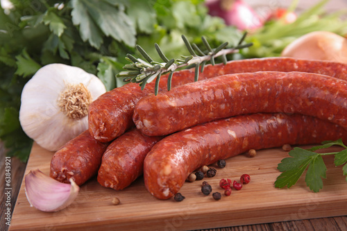 Photo: raw sausage raw sausage