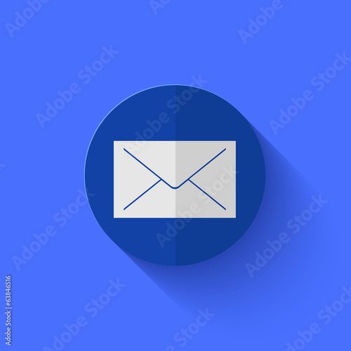Vector: Vector modern flat blue circle icon. Vector modern flat blue circle icon.