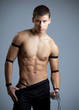 athletic man dance striptease with chain athletic man dance striptease with chain