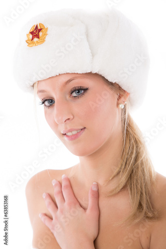Photo: Frau mit Pelzmütze Frau mit Pelzmütze