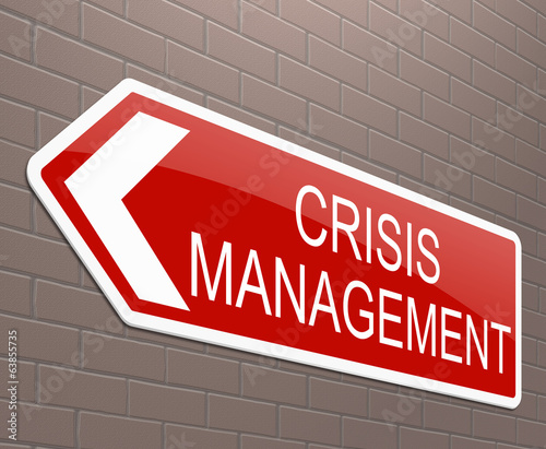 Illustration: Crisis management concept. Crisis management concept.