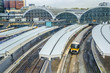 Paddington Station. Trains awaiting departure. Paddington Station. Trains awaiting departure.