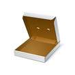 Open White Blank Carton Pizza Box On White Background Open White Blank Carton Pizza Box On White Background