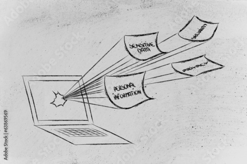 Illustration: internet security and the risks for confidential information internet security and the risks for confidential information