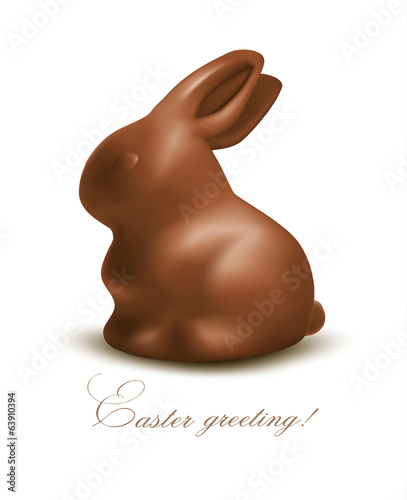 Vector: Holiday Easter background with Chocolate bunny. Vector Holiday Easter background with Chocolate bunny. Vector
